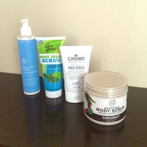 New Scrub and Cream Cleanser Natural Skincare Bundle Set